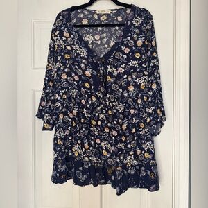 🌸Wallflower Navy Floral Dress